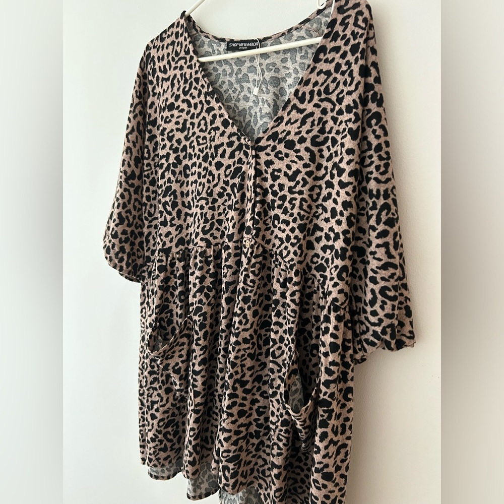 Leopard Print Tunic Dress